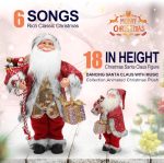 Gfilay 18 Inch Animated Santa Claus Figurine with Music and Movement | Collectible Christmas Figurine Featuring Singing Dancing Santa, Red Sequin Coat and Holiday Home Decor - Image 3