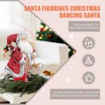 Gfilay 18 Inch Animated Santa Claus Figurine with Music and Movement | Collectible Christmas Figurine Featuring Singing Dancing Santa, Red Sequin Coat and Holiday Home Decor - Image 4