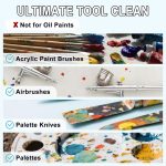 Paint Brush Cleaner 32 fl oz, for Water-Based Acrylic Paints | Gentle Cleaning Solution for Paintbrushes, Airbrushes & Art Tools, Acrylic Paint Cleaner & Airbrush Cleaner - Image 4