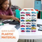 Toy Car Storage Case, 48 Slots Double Sided Display Case, Clear | Portable case fits 1:64 diecast cars. Case only, cars not included. Stackable design for collectors and kids. - Image 6