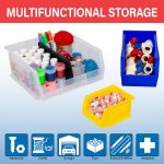 Akro-Mils 30235 AkroBins Plastic Storage Bins, 11"x11"x5", Red, 6-Pack | Space-Saving Stackable Bins for Garage, Pantry, Craft Organization - Image 4