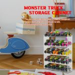 Acrylic Monster Trucks Display Case, 5-Tier Toy Car Storage Organizer Shelf | Clear, Hold 25 Diecast Trucks, Wall Mount or Desktop Display Shelf Holder for Collectors & Kids - Image 4