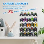 Acrylic Monster Trucks Display Case, 5-Tier Toy Car Storage Organizer Shelf | Clear, Hold 25 Diecast Trucks, Wall Mount or Desktop Display Shelf Holder for Collectors & Kids - Image 5