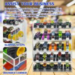 Acrylic Monster Trucks Display Case, 5-Tier Toy Car Storage Organizer Shelf | Clear, Hold 25 Diecast Trucks, Wall Mount or Desktop Display Shelf Holder for Collectors & Kids - Image 7
