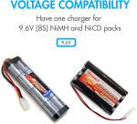 Tenergy RC Battery Charger for 9.6V (8S) NiMH/NiCd Battery Packs, 400mA AC Plug Charger w/Standard Tamiya Connector for RC Hobbies, Not Compatible with Spike the Dinosaur - Image 5