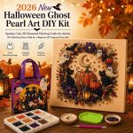 WRSFXV Halloween Ghost Pearl Art DIY Kit, 2026 New Spooky Cute 3D Diamond Painting Crafts for Adults, DIY Fall Home Decor Wall Art, Beginner DIY Seasonal Party Gift (C#) - Image 3