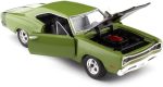 Motormax 1969 Dodge Coronet Super Bee, Green 73315AC/GN - 1/24 Scale Diecast Model Toy Car - Image 4