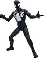 SPIDER-MAN Marvel Titan Series Black Suit Action Figure, 12-Inch-Scale (30 cm) Super Hero Toys for Kids Ages 4+ - Image 3