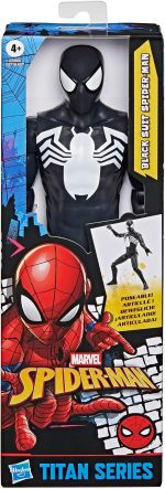 SPIDER-MAN Marvel Titan Series Black Suit Action Figure, 12-Inch-Scale (30 cm) Super Hero Toys for Kids Ages 4+ - Image 6