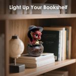 Fantasy Red Dragon Statue with Witch Hat, Mini Resin Dragon Figurine | Desk Bookshelf Ornament, Unique Birthday Gift, Children's Day Gift for Family and Friends - Image 3