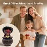 Fantasy Red Dragon Statue with Witch Hat, Mini Resin Dragon Figurine | Desk Bookshelf Ornament, Unique Birthday Gift, Children's Day Gift for Family and Friends - Image 6