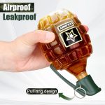 Military Hand Grenade Whiskey Bottle, 300ml Engraved Glass Hand-Grenade Shape Bottle, Leakproof Whiskey Decanter for Men Military Lovers Veteran Gifts - Image 5