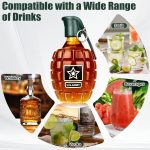 Military Hand Grenade Whiskey Bottle, 300ml Engraved Glass Hand-Grenade Shape Bottle, Leakproof Whiskey Decanter for Men Military Lovers Veteran Gifts - Image 6