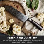 Yatoshi Professional Kitchen Knife Set, 15 Pieces, High Carbon Stainless Steel, Ergonomic Handle - Image 5
