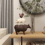 Deco 79 Polystone Farm Animals Decorative Sculpture Stacked Home Decor Statue, Accent Figurine 10" x 3" x 14", Brown - Image 8