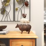 Deco 79 Polystone Farm Animals Decorative Sculpture Stacked Home Decor Statue, Accent Figurine 10" x 3" x 14", Brown - Image 10