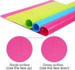 3 Pcs Silicone Mats Sheets Silicone Mats for Crafts Resin Jewelry Molds | 15.7" x 11.8" Silicone Playdoh Nail Art Mat Placemat (Blue & Rose Red & Green), Non-Stick, Heat Resistant - Image 3