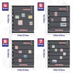 40 Sheets 80 Page Stamp Pages Collector Album Page 9 Hole Standard Stamp Collecting Album Sleeves for Collection Binder(4/5/6/7 Rows) - Image 3