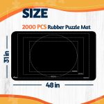 Pohxev Jigsaw Puzzle Mat Roll Up, Portable Saver Pad 48” x 31” Up to 2000 Pieces, Puzzles Matt Rollup with Non-Slip Rubber Bottom & Smooth Top. (6 Puzzle Sorting Trays & 1 Storage Bag) - Image 5