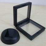 SH Challenge Coin Display Frame, 3D Floating Display Case Stand Holder, Medallion Medal Specimen Military Coin Clear Box (Black) - Image 4