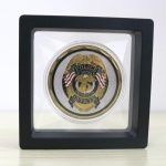 SH Challenge Coin Display Frame, 3D Floating Display Case Stand Holder, Medallion Medal Specimen Military Coin Clear Box (Black) - Image 5