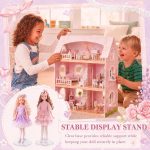 150 Pcs Acrylic Doll Stand Display Holder Ideal Support for Dolls Action Figure Stand with Adjustable Waist Clip for 9, 10, 11 Inch Tall (Transparent) - Image 5
