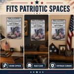 What Is a Veteran Sign, Military Decor and Army Decor Gift | 8x12 Inch military wall decor with combat boots and US flag, ideal for veteran gifts, offices, man caves, memorial spaces. - Image 7