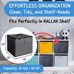 XL Toy Storage Organizer with Play Mat - Storage Bag/Box for Kids, Boys, Girls, Nursery, Playroom - Basket for Building Bricks/Blocks - Collapsible Fabric Cube Bin, 13"x13"x15" - Image 5