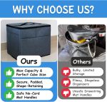 XL Toy Storage Organizer with Play Mat - Storage Bag/Box for Kids, Boys, Girls, Nursery, Playroom - Basket for Building Bricks/Blocks - Collapsible Fabric Cube Bin, 13"x13"x15" - Image 7