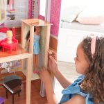 KidKraft Majestic Mansion Wooden Dollhouse with 34 Pieces, Working Elevator | 4 Feet Tall, Garage, 4 Floors, 8 Rooms, Attic Nursery, For Dolls Up to 12 Inches, Gift for Ages 3+ - Image 4