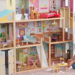 KidKraft Majestic Mansion Wooden Dollhouse with 34 Pieces, Working Elevator | 4 Feet Tall, Garage, 4 Floors, 8 Rooms, Attic Nursery, For Dolls Up to 12 Inches, Gift for Ages 3+ - Image 6