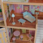 KidKraft Majestic Mansion Wooden Dollhouse with 34 Pieces, Working Elevator | 4 Feet Tall, Garage, 4 Floors, 8 Rooms, Attic Nursery, For Dolls Up to 12 Inches, Gift for Ages 3+ - Image 7