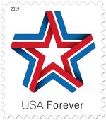 Star Ribbon Forever First Class Postage Stamps Celebration Patriotic (100 Stamps) - Image 3