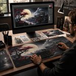 Bloss Japanese Mouse Pad for Gaming, Anime Mousepad with Stitched Edges | Non-Slip, Durable, Clear + Fade-Resistant Patterns, Size: 31.5" x 11.8", 0.3mm Thick, Artistic Style - Image 3