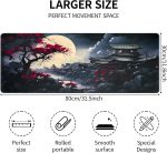 Bloss Japanese Mouse Pad for Gaming, Anime Mousepad with Stitched Edges | Non-Slip, Durable, Clear + Fade-Resistant Patterns, Size: 31.5" x 11.8", 0.3mm Thick, Artistic Style - Image 6