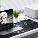 Bloss Japanese Mouse Pad for Gaming, Anime Mousepad with Stitched Edges | Non-Slip, Durable, Clear + Fade-Resistant Patterns, Size: 31.5" x 11.8", 0.3mm Thick, Artistic Style - Image 7
