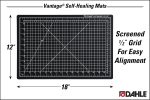 Dahle Vantage 10671 Premium Self-Healing Cutting Mat, 12"x18", 1/2" Grid, 5 Layers for Max Healing, Perfect for Crafts & Sewing, Black - Image 3