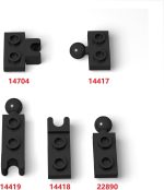 105 Piece Classic Building Black Ball Joint Plate Bulk, 5 Sizes Model Ball and Socket Joints, Compatible with Lego Parts and Pieces(Black) - Image 4