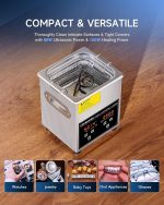 CREWORKS 2L Jewelry Cleaning Machine - 40kHz Digital Sonic Cleaner | Ultrasonic Cleaning Machine with 20-80C Heater & 1-30 min Timer, 304 Stainless Steel Cleaner for Jewelry Watches - Image 6