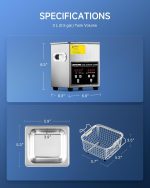 CREWORKS 2L Jewelry Cleaning Machine - 40kHz Digital Sonic Cleaner | Ultrasonic Cleaning Machine with 20-80C Heater & 1-30 min Timer, 304 Stainless Steel Cleaner for Jewelry Watches - Image 8