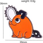 Anime Chainsaw Pochita Brooch Pins - Makima Pochita Cosplay Enamel Pins - Metal Badge Jewelry Accessory for Backpack Clothes Caps - Image 3