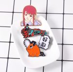 Anime Chainsaw Pochita Brooch Pins - Makima Pochita Cosplay Enamel Pins - Metal Badge Jewelry Accessory for Backpack Clothes Caps - Image 4