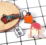 Anime Chainsaw Pochita Brooch Pins - Makima Pochita Cosplay Enamel Pins - Metal Badge Jewelry Accessory for Backpack Clothes Caps - Image 6