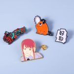 Anime Chainsaw Pochita Brooch Pins - Makima Pochita Cosplay Enamel Pins - Metal Badge Jewelry Accessory for Backpack Clothes Caps - Image 7