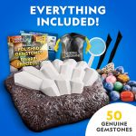 National Geographic Gigantic Gemstone Dig Kit with 50 Real Gemstones | Giant Dig Brick, Amethyst, Quartz & Tiger's Eye, Gem Mining Activity, Excavation Tools, Magnifying Glass, Birthday Gift - Image 6