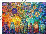 Stained Glass Puzzles Flower of Life Puzzles for Adults 1000 Piece, Jigsaw Puzzles for Adults, Adult Challenging Game Toys, Impossible Puzzle, Family Decoration Puzzle - Image 3