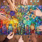 Stained Glass Puzzles Flower of Life Puzzles for Adults 1000 Piece, Jigsaw Puzzles for Adults, Adult Challenging Game Toys, Impossible Puzzle, Family Decoration Puzzle - Image 6