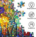 Stained Glass Puzzles Flower of Life Puzzles for Adults 1000 Piece, Jigsaw Puzzles for Adults, Adult Challenging Game Toys, Impossible Puzzle, Family Decoration Puzzle - Image 7