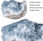 Rockcloud Natural Raw Blue Celestite 0.11-0.22 lb Healing Crystal Cluster | Irregular Geode Home Decoration Gemstone Specimen, for Meditation, Office Decor, Desk Ornament - Image 4