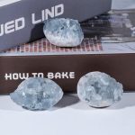 Rockcloud Natural Raw Blue Celestite 0.11-0.22 lb Healing Crystal Cluster | Irregular Geode Home Decoration Gemstone Specimen, for Meditation, Office Decor, Desk Ornament - Image 5